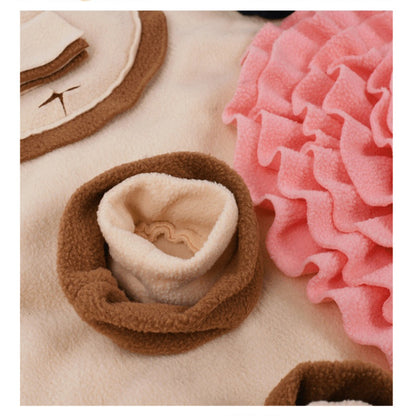 Hunde Intelligenzspielzeug, Farbblockierung Schnüffelmatte, Mehrlagige florale Stoffstruktur, Tibetisches Essensspielzeug