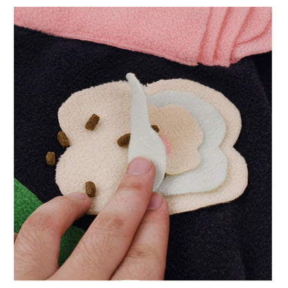 Hunde Intelligenzspielzeug, Farbblockierung Schnüffelmatte, Mehrlagige florale Stoffstruktur, Tibetisches Essensspielzeug