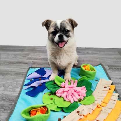Hunde Intelligenzspielzeug, Schnüffelmatte für kreative Nasenarbeit, interaktives Futterspielzeug für Hunde in blau