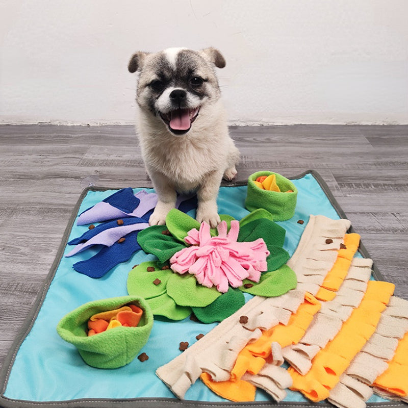 Hunde Intelligenzspielzeug, Schnüffelmatte für kreative Nasenarbeit, interaktives Futterspielzeug für Hunde in blau