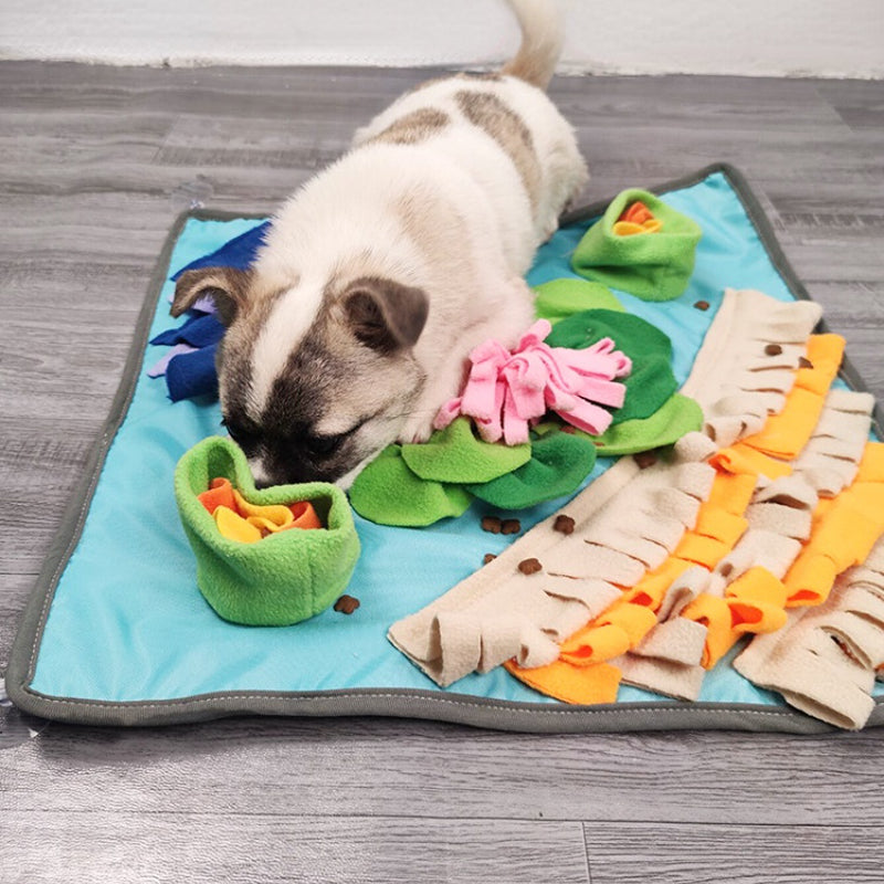Hunde Intelligenzspielzeug, Schnüffelmatte für kreative Nasenarbeit, interaktives Futterspielzeug für Hunde in blau