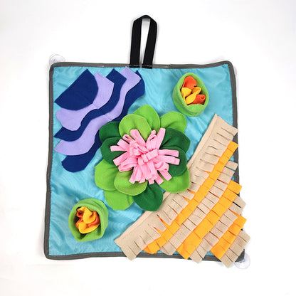 Hunde Intelligenzspielzeug, Schnüffelmatte für kreative Nasenarbeit, interaktives Futterspielzeug für Hunde in blau