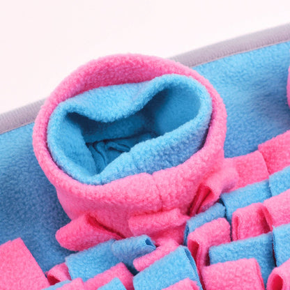 Hunde Intelligenzspielzeug, puderblau Quadrat Schnüffelmatte mit Sechs Hundefutter kleine Gruben, zarten Pastellfarben