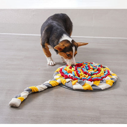 Hundespielzeug Intelligenz, Buntes rundes Schnüffelmatte mit Griff, Zerrspielzeug Hund, Hundespielzeug beschäftigung