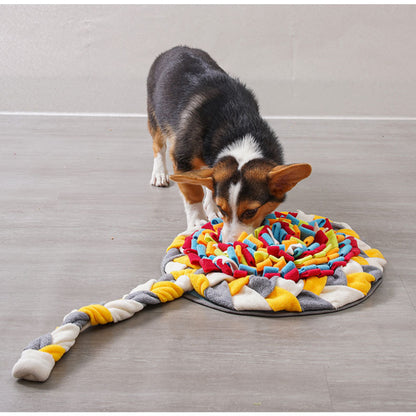 Hundespielzeug Intelligenz, Buntes rundes Schnüffelmatte mit Griff, Zerrspielzeug Hund, Hundespielzeug beschäftigung