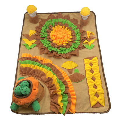 Hunde Intelligenzspielzeug, Schnüffelmatte, Interaktives Futterspielzeug mit BiBi-Sound & Rutschfester Unterlage, Zwei Farben