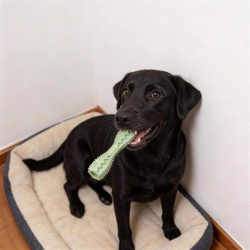 Hundespielzeug Unkaputtbar, Kaustock Hundespielzeug aus TPR, verstecktem Futter, Zähneputzen & Beschäftigung, Drei Farben