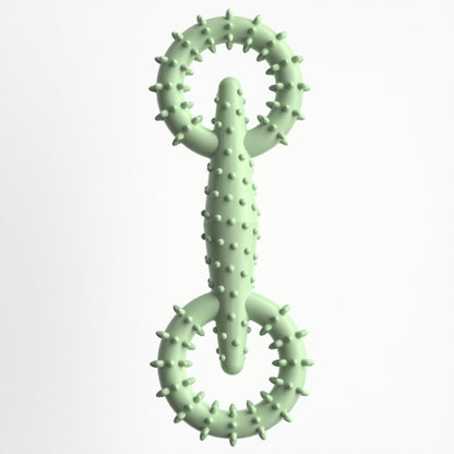 Unkaputtbares Hundespielzeug, TRP-Doppelring Kaustock, langlebiges Spielzeug für den Hund, ideal für Spielstunden, Drei Farben