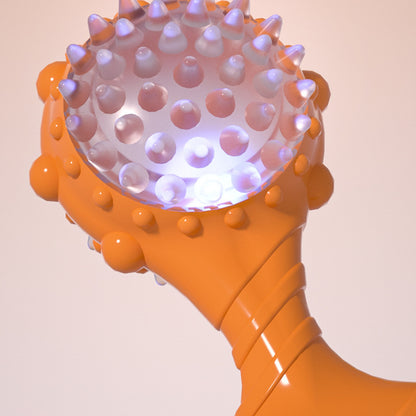 Hundespielzeug Unkaputtbar, blau oder orange TRP-Handzugring, Ton & Licht, Robust und langlebig, Geeignet für verspielte Hunde