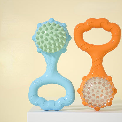 Hundespielzeug Unkaputtbar, blau oder orange TRP-Handzugring, Ton & Licht, Robust und langlebig, Geeignet für verspielte Hunde