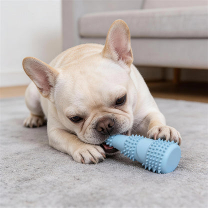 Hundespielzeug Unzerstörbar, TPR-Bambussprossen-Kaustab mit Backenzahn weicher Dorn, Kauspielzeug für Hunde, Drei Farben