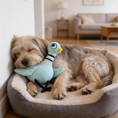 Kuscheltier für den Hund, blauen Taube enthält PP-Watte, Hochwertige Plüschpuppe für alle Hunde