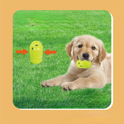 Hunde Intelligenzspielzeug, Gelbgrüne Rebound-Sodaflasche, Kauspielzeug & Futterspielzeug für Hunde, Zahnreinigung