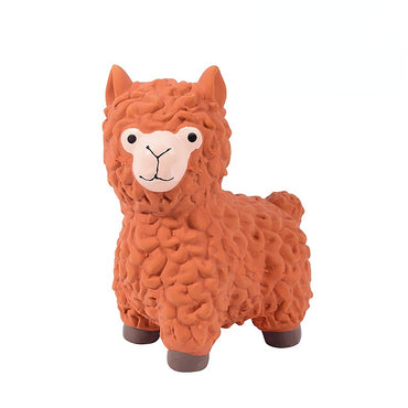 Hund Spielzeug, Alpakaform Spielzeug für Hunde aus Latex, interaktives Kauspielzeug Hund mit Sound in Drei Farben