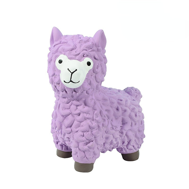 Hund Spielzeug, Alpakaform Spielzeug für Hunde aus Latex, interaktives Kauspielzeug Hund mit Sound in Drei Farben