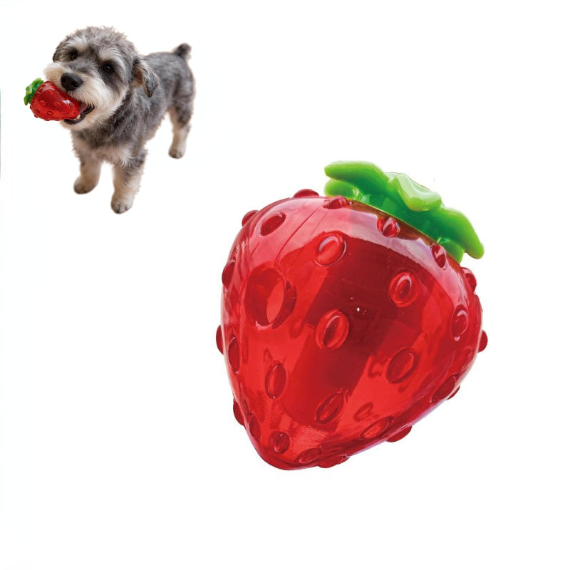 Spielzeug für den Hund, TPR-Interaktives Obstspielzeug, Hundespielzeug Quietschen, Intelligenzspielzeug mit Snackfunktion