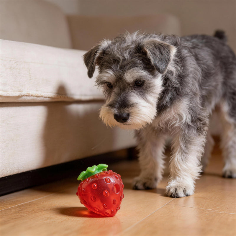 Spielzeug für den Hund, TPR-Interaktives Obstspielzeug, Hundespielzeug Quietschen, Intelligenzspielzeug mit Snackfunktion