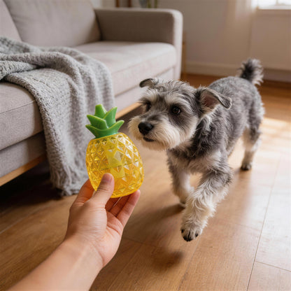 Spielzeug für den Hund, TPR-Interaktives Obstspielzeug, Hundespielzeug Quietschen, Intelligenzspielzeug mit Snackfunktion