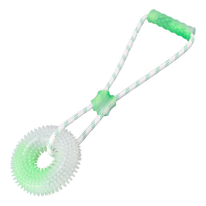 Hundespielzeug Unkaputtbar, Handseil Weicher Dornenring aus Gummi, für Interaktives Tauziehen-Spiel mit Hund, Drei Farben