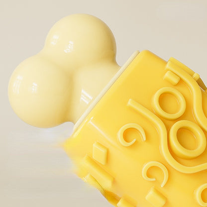 Kauknochen Hund, TRP Knochenkauspielzeug, Hundespielzeug Quietsch in Beige oder Gelb, für Zahnpflege und Spielspaß