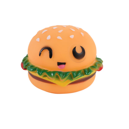 Hundespielzeug, Cartoon Burger, lustiges Hundespielzeug Quietschen, weich & langlebig, 3er Set für kleine und große Hunde