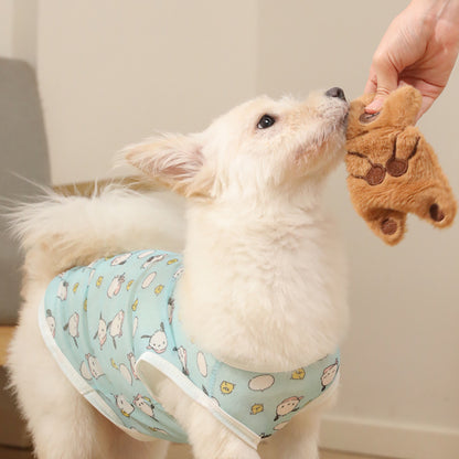 Kuscheltier für den Hund, Hochwertiger Plüsch-Braunbär mit Quietscher & Krinklepapier für interaktiven Spielspaß, 2er Set