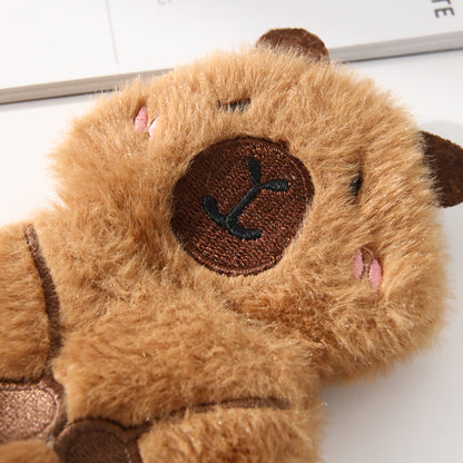 Kuscheltier für den Hund, Hochwertiger Plüsch Braunbär mit Quietscher & Krinklepapier für interaktiven Spielspaß, 2er Set