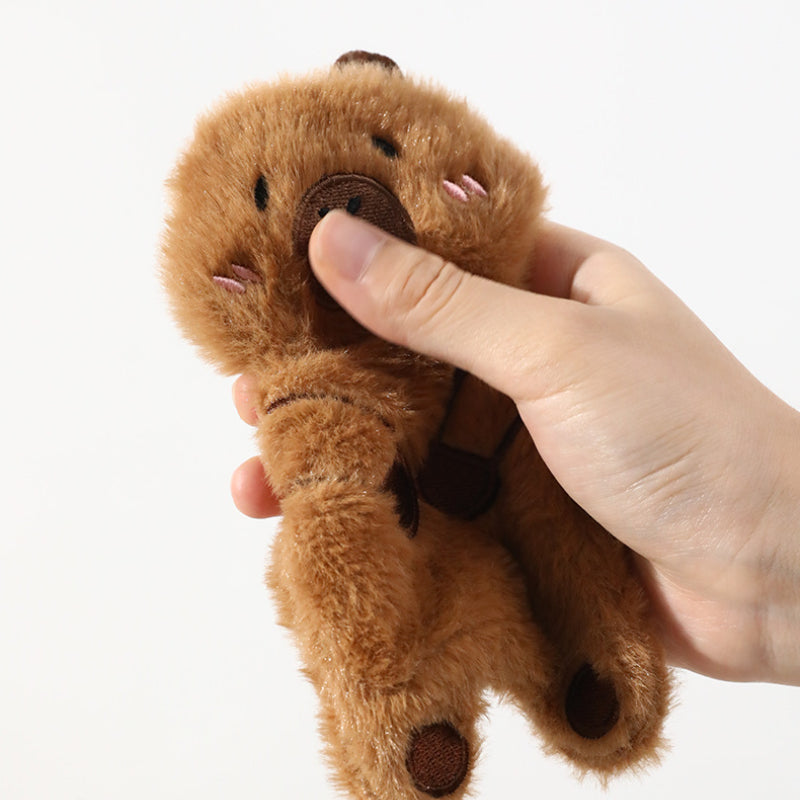 Kuscheltier für den Hund, Hochwertiger Plüsch Braunbär mit Quietscher & Krinklepapier für interaktiven Spielspaß, 2er Set