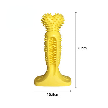 Hundespielzeug Unkaputtbar, TRP Beißspielzeug für Hunde, Stabile Basis, Zähneputzspielzeug in Grün und Gelb