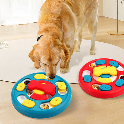 Hunde Intelligenzspielzeug, Langsame Fütterungsroulette mit 8 Futterlöchern, für Energieverbrauch, Drei Farben