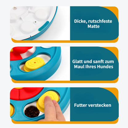 Hunde Intelligenzspielzeug, Langsame Fütterungsroulette mit 8 Futterlöchern, für Energieverbrauch, Drei Farben