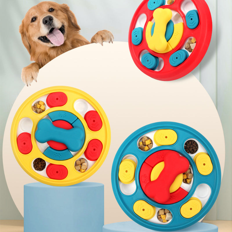 Hunde Intelligenzspielzeug, Langsame Fütterungsroulette mit 8 Futterlöchern, für Energieverbrauch, Drei Farben