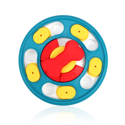 Hunde Intelligenzspielzeug, Langsame Fütterungsroulette mit 8 Futterlöchern, für Energieverbrauch, Drei Farben