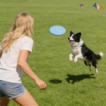 Hund Spielzeug, Hundefrisbee aus weichem TPR-Material, farbenfroher, Multifunktional Wasserspielzeug Hund, Drei Farben