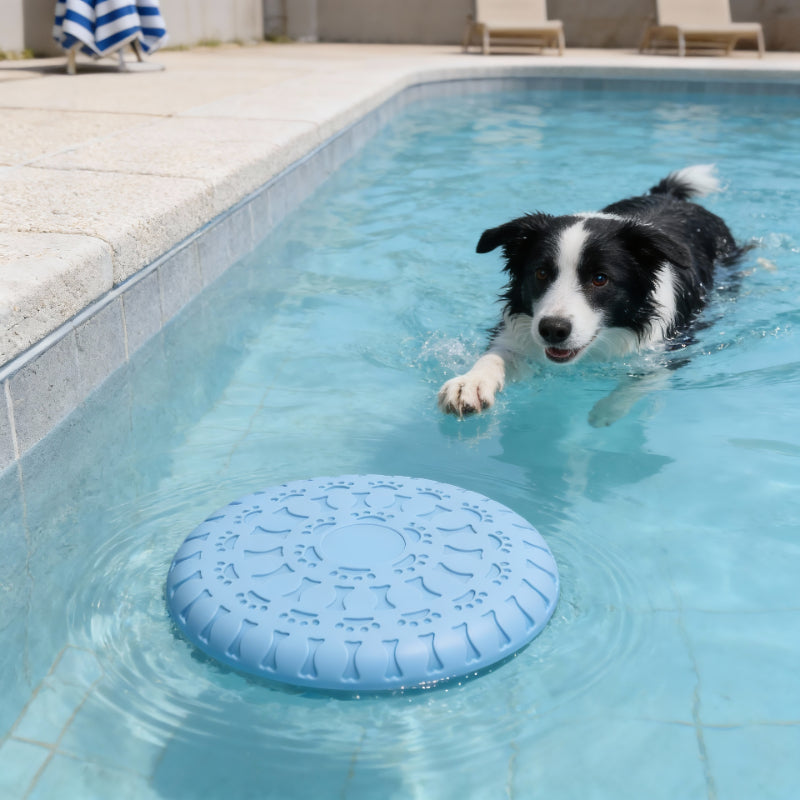 Hund Spielzeug, Hundefrisbee aus weichem TPR-Material, farbenfroher, Multifunktional Wasserspielzeug Hund, Drei Farben