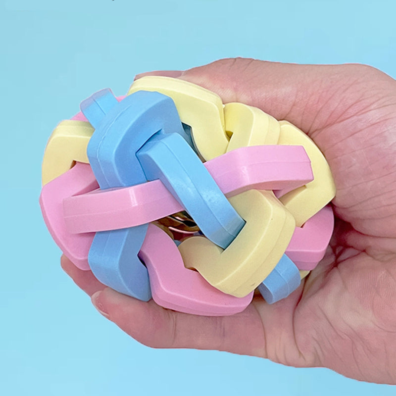 Hundespielzeug, TRP Macaron Farb Geflochtener Glocken-Hundeball, Wurfspielzeug Hund, Drei Größen für alle Hunde