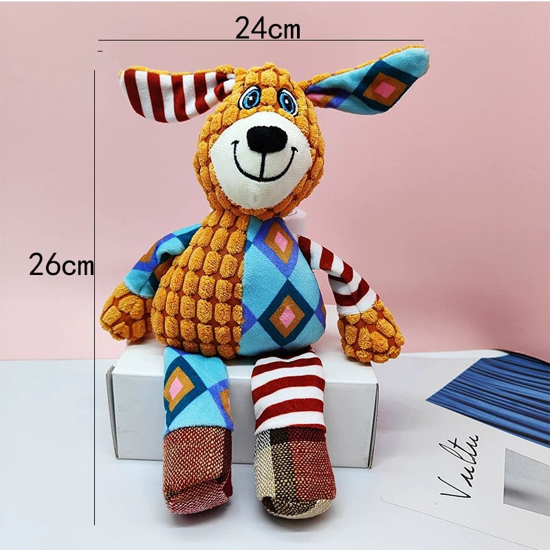 Kuscheltier für Hunde, Weiches Tier-Spielzeug aus Plüsch mit BiBi Geräuschen, für kleine Hunde zum Kauen & Spielen, Drei Stile