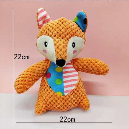 Kuscheltier für Hunde, Weiches Tier-Spielzeug aus Plüsch mit BiBi Geräuschen, für kleine Hunde zum Kauen & Spielen, Drei Stile