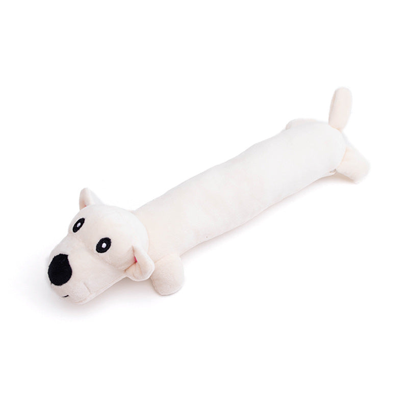 Hund Kuscheltiere, Weiche PP-Baumwolle Langformige Hundespielzeuge mit BiBi-Geräusch, Kauspielzeug für Hunde, 3 Farben