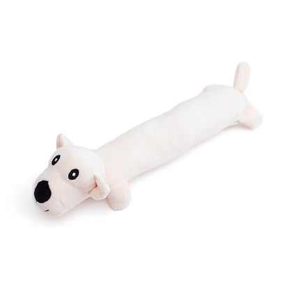 Hund Kuscheltiere, Weiche PP-Baumwolle Langformige Hundespielzeuge mit BiBi-Geräusch, Kauspielzeug für Hunde, 3 Farben