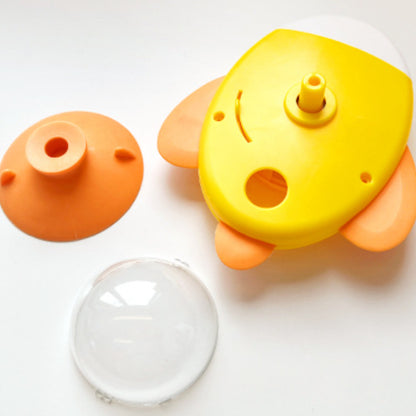 Hunde Intelligenzspielzeug, Gelbes Raketen-Futterspielzeug mit Saugfuß, Beschäftigungsspielzeug für Kleine & Mittlere Hunde