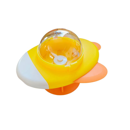 Hunde Intelligenzspielzeug, Gelbes Raketen-Futterspielzeug mit Saugfuß, Beschäftigungsspielzeug für Kleine & Mittlere Hunde