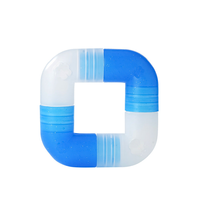 Hund Spielzeug, EVA Spleißen von Kauspielzeug für Hunde mit Sicherer & frischer Duft, Starke Plastizität, Zwei Farben