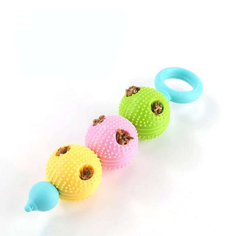 Hundespielzeug Unkaputtbar, TPR Drei-Ball Kauspielzeug für Spaß, Interaktives Spielzeug für Alle Hunde, Drei Farben