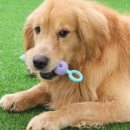 Hundespielzeug Unkaputtbar, TPR Drei-Ball Kauspielzeug für Spaß, Interaktives Spielzeug für Alle Hunde, Drei Farben