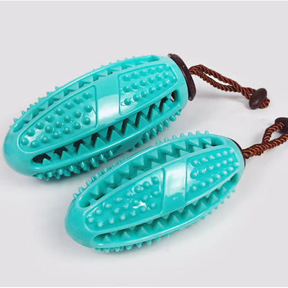 Unkaputtbares Hundespielzeug, Blau Ovales Fußball-kauspielzeug hund, für kleine & große Hunde zur Zahnreinigung, Zwei Größen