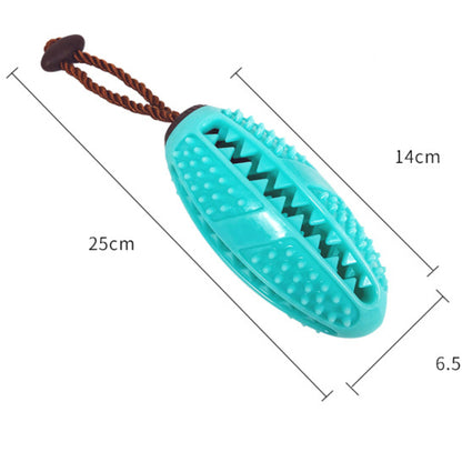 Unkaputtbares Hundespielzeug, Blau Ovales Fußball-kauspielzeug hund, für kleine & große Hunde zur Zahnreinigung, Zwei Größen