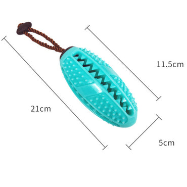 Unkaputtbares Hundespielzeug, Blau Ovales Fußball-kauspielzeug hund, für kleine & große Hunde zur Zahnreinigung, Zwei Größen