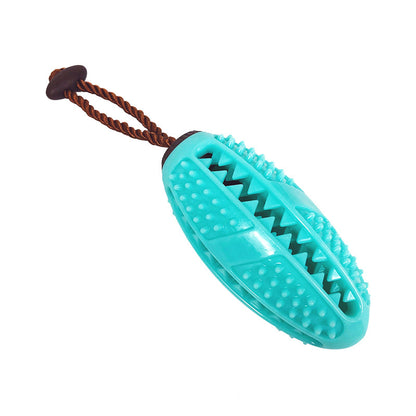 Unkaputtbares Hundespielzeug, Blau Ovales Fußball-kauspielzeug hund, für kleine & große Hunde zur Zahnreinigung, Zwei Größen