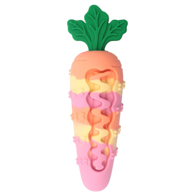 Unkaputtbares Hundespielzeug, Silikon-Karotte mit Quietsche für endlosen Spielspaß, langlebig & sicher, Drei Farben